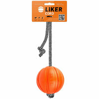 Мячик для собак ЛАЙКЕР5 Корд на шнуре, диаметр 5 см
